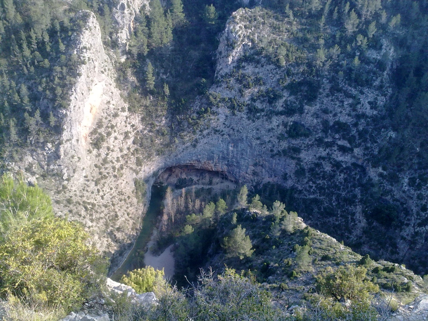   - Vista del sector desde lo alto del barranco. 