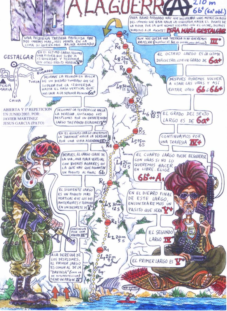 Croquis a color de No a la Guerra 