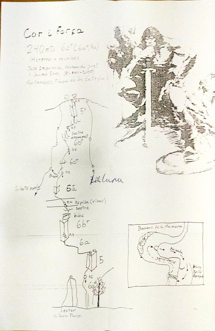 Croquis original de Cor i força.  