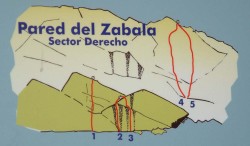 Pared de Zabala (sector derecho) 