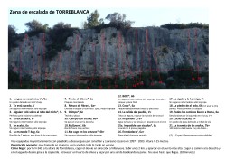 Croquis Torreblanca  - Reseña de la escuela / sector Torreblanca 