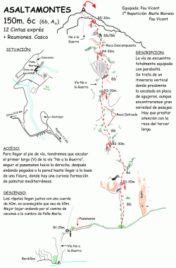 Croquis de la vía Asaltamontes 