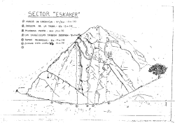Croquis sector Eskaker  - Croquís de la Escuela de Cabecín "La Marea" por Jorge Morán (1994).
Visto en www.vizcares.com/ 