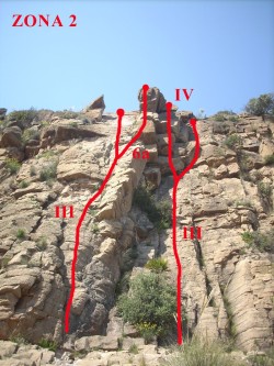 Peñas de Guaita (Zona 2)  - Vias en Zona 2 