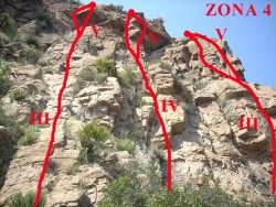 Peñas de Guaita (Zona 4)  - Vías Zona 4 