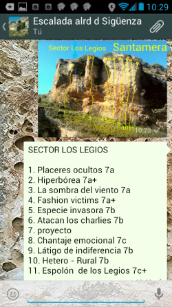 los legios  - Muro de 30 mts con vías dde resistencia
Escalada restringida del 15 de enero al 15 de julio por nidificación de aves rupícolas 
