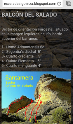 sector balcón del salado  - Muro tumbado con buena roca y buenas vistas sobre el barranco. 
