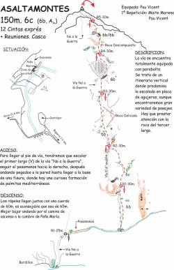 Croquis actualizado de la vía Asaltamontes 